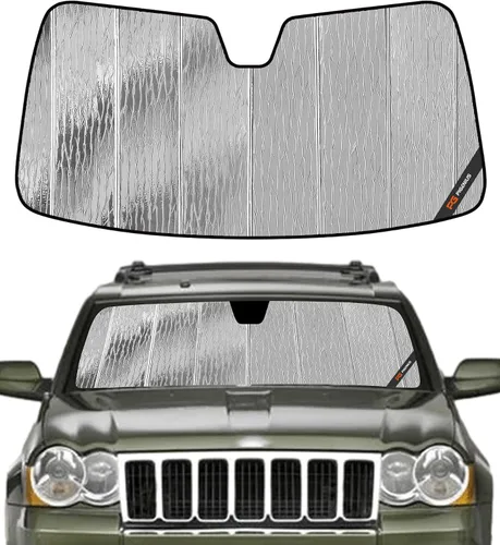Vista 15 de Pigenius Parasol para parabrisas para Jeep Grand Cherokee 2008-2010 - Parasol para ventana delantera, protección