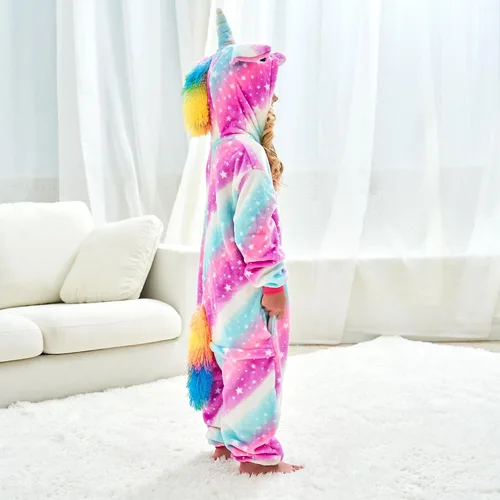 Vista 3 de FZOSM Lindo disfraz de unicornio para niñas, disfraz de Halloween y cosplay