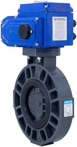 Vista 5 de 1pcs MKD971X-10S Electric Butterfly Valve Plastic UPVC Corrosion and Acid Alkali Electric Butterfly Valve(DN100,70 CELSIUS)