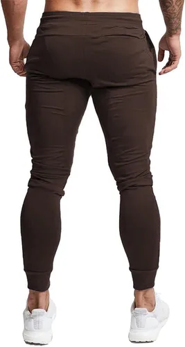 Vista 3 de BUXKR - Pantalones deportivos ajustados con bolsillos profundos para hombre, para gimnasio, correr y fisioculturismo
