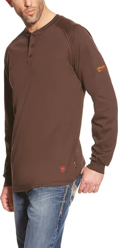 Vista 2 de ARIAT Men's MNS Fr Henley Ls Top Silver Fox