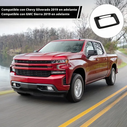 Vista 4 de RT-TCZ Marco de luz de cúpula para consola superior Silverado para Chevy Silverado GMC Sierra 2019 en adelante Accesorios interiores de grano