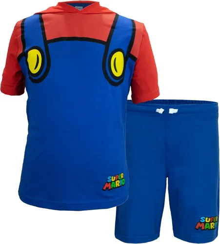 Vista 2 de Nintendo Personajes Super Mario - Disfraz ligero de manga corta con capucha y pantalones cortos