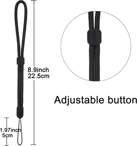 Vista 2 de YOUOWO Cordones de muñeca de longitud ajustable, 6 piezas, correa pequeña, cordón corto para llaves, fundas de teléfono, llavero USB