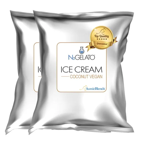 Vista 8 de AussieBlends - Mezcla de helado vegano de coco, a base de plantas, 1 paquete, importado Para servir suave, gelato, helado enrollado, nitrógeno