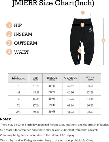 Vista 6 de JMIERR Pantalones deportivos cónicos para hombre, para gimnasio, correr, entrenamiento, atléticos, con cordón y bolsillos