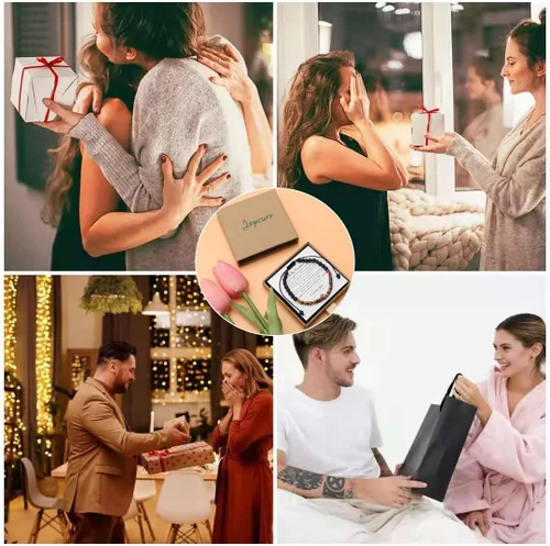Vista 7 de Lanzamiento inspirador para mujeres y hombres con texto en inglés "I Love You" para mujeres y hombres, joyería de mejor amiga, mensaje secreto