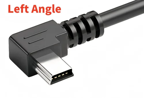 Vista 3 de 3M USB A a Mini B Cable USB de 90 grados en ángulo izquierdo de sincronización de datos con 5 clips de cableado para Nextbase Dash Cam Car