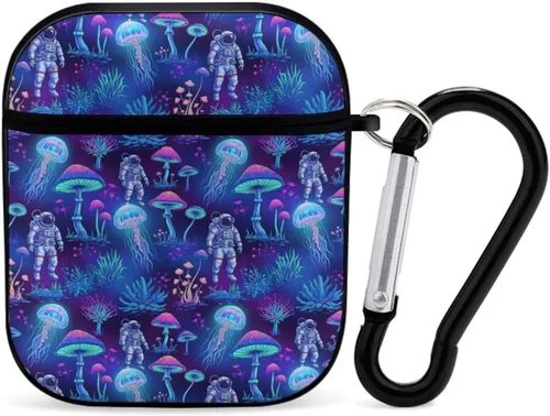 Vista 11 de Funda con diseño tropical de piñas de neón para AirPods, TPU a prueba de golpes, compatible con AirPods 2 y 4
