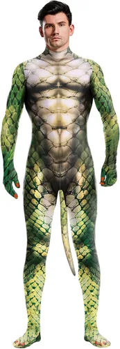 Vista 133 de Disfraz de animal para hombre con estampado de cola grande, overol peludo de elastano para cosplay, fiesta de Halloween