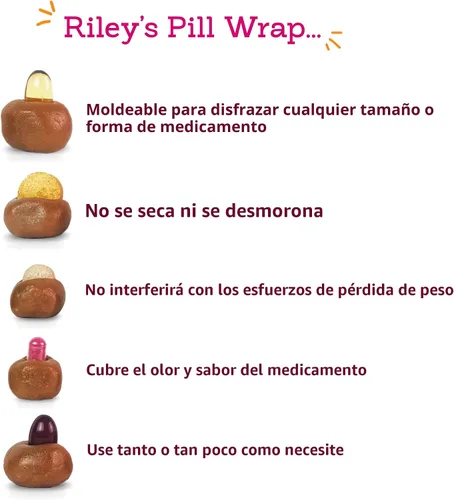 Vista 4 de Riley's Pastillero para perros – Pasta de pastillas de queso y tocino para perros – 4.2 oz