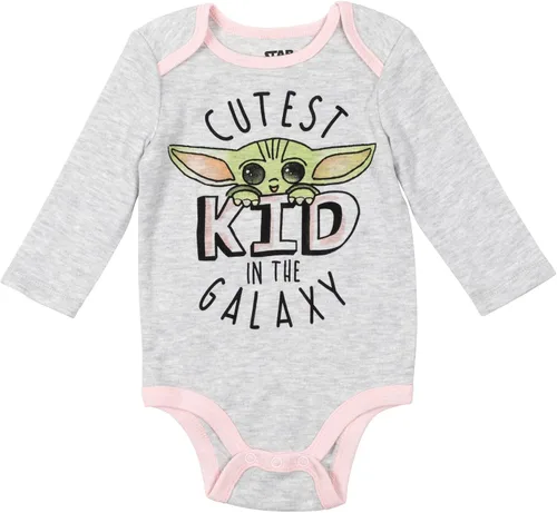 Vista 4 de Star Wars The Mandalorian Baby Grogu - Body de manga larga (3 unidades)