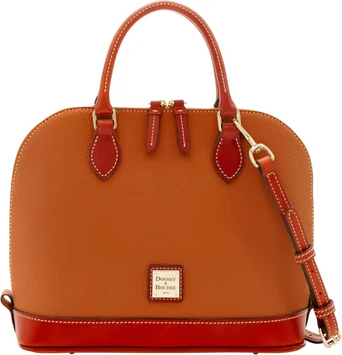 Vista 9 de Dooney & Bourke - Bolso con cremallera para mujer, de cuero flor con textura granulada, grande y con correa ajustable y extraíble para el hombro