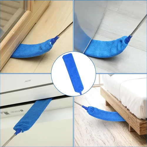 Vista 5 de ZZ LAZYCOTTAGE 10 piezas de plumero de telaraña de microfibra con poste de extensión (254 cm de telescopado), plumeros lavables para limpieza