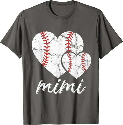 Vista 93 de Camiseta de béisbol Mimi para el Día de la Madre, Negro, S