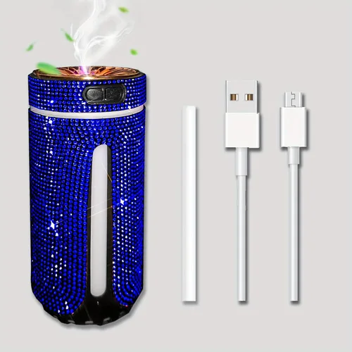 Vista 10 de Humidificador de coche con diamantes de imitación, humidificador USB de aceite esencial para coche, humidificador de aromaterapia, portátil, mini