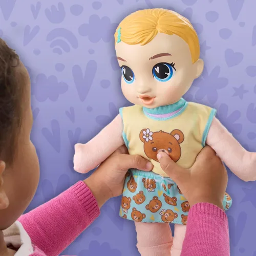 Vista 6 de Baby Alive Beary Soft Snuggles Baby Doll, pelo rubio (exclusivo de Amazon)