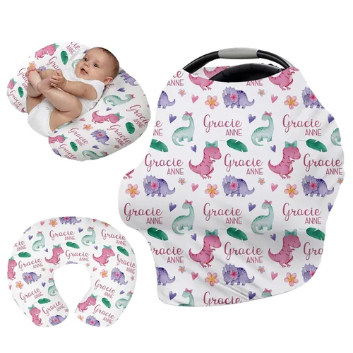 Vista 11 de Funda de asiento de automóvil personalizada para bebés, cubierta multiusos para asiento de automóvil con nombre, fundas de asiento de automóvil