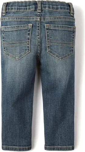 Vista 2 de The Children's Place Jeans elásticos de pierna recta para bebés y niños pequeños