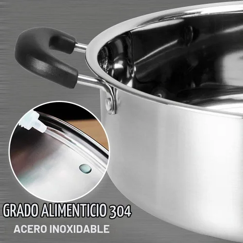 Vista 6 de Hot Pot with Divider, 11“ Stainless Steel Chinese Shabu Shabu Pot at Home
