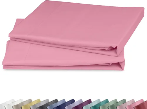 Vista 24 de California Design Den Juego de 2 fundas de almohada estándar tamaño Queen - 100% algodón, juego de 2 fundas de satén suave, se adapta a almohadas