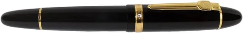 Vista 5 de Jinhao - Pluma estilográfica 159 negro lacado con borde dorado, dorado