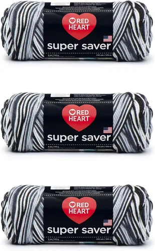 Vista 154 de Red Heart Hilo Super Saver, paquete de 3, estampado artístico, 3 unidades Estampado De Artista