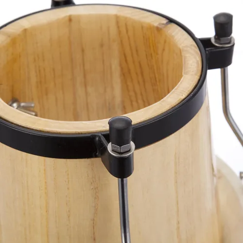 Vista 6 de Conjunto de Bongós RockJam de 7" y 8" con Bolsa Acolchada y Llave de Afinación
