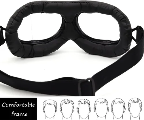 Vista 6 de kucehiup Gafas de aviador vintage para motocicleta