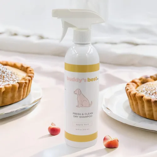 Vista 5 de Buddy's Best Fresh & Clean - Champú seco para perros, botella de 16 onzas líquidas sin agua, champú para perros y cachorros (tarta de manzana)