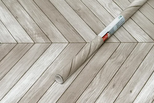 Vista 8 de d-c-fix Papel de contacto autoadhesivo de grano de madera gris cheurón, impermeable, extraíble, vinilo decorativo para cocina, encimeras, armarios