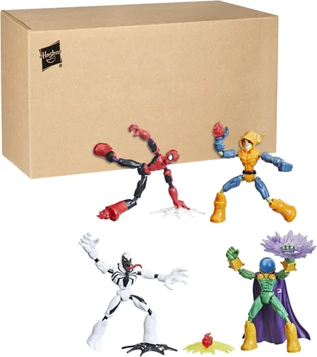 Vista 2 de Spider-Man Marvel Bend and Flex - Figura de acción de juguete antiveneno contra misterio y Hobgoblin de Marvel, embalaje sin frustración