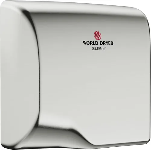 Vista 2 de World Dryer® Secador de manos L-973 SLIMdri® - Acero inoxidable cepillado automático de voltaje universal montado en superficie compatible con ADA