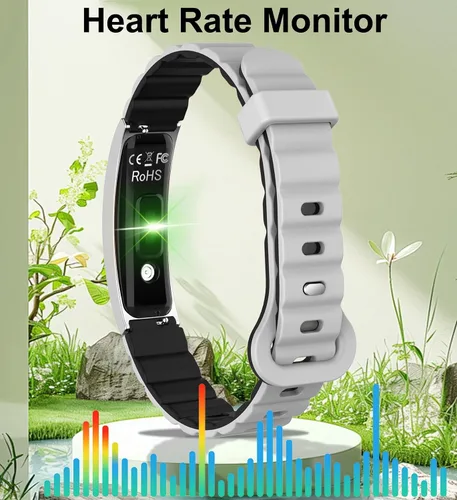 Vista 3 de Pulsera inteligente de fitness, pulsera de salud, monitor de frecuencia cardíaca, contador de pasos, calorías, podómetro, cámara remota, rastreador