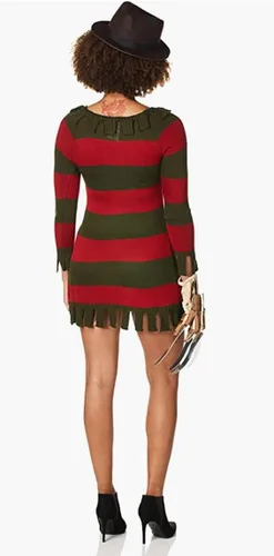 Vista 2 de Secret Wishes Pesadilla en Elm Street Disfraz para mujer Señorita Krueger.