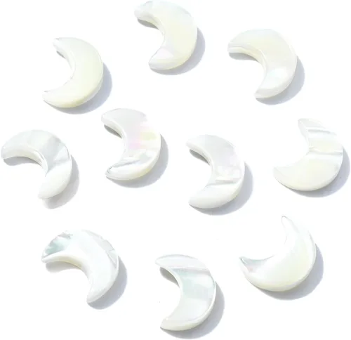 Vista 26 de LiQunSweet 10 cuentas de corazón dulce de concha de abulón natural para hacer aretes, pulseras, collares, joyas
