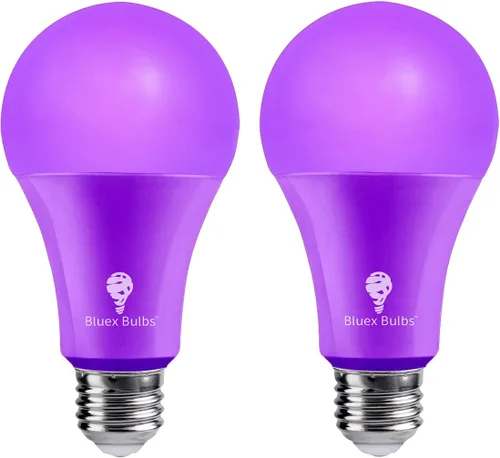 Vista 9 de Bluex Bombillas 6 Pack A21 LED Luz Negra, 16 W (equivalente a 120 W) E26 Luz Negra Nivel 385-400nm, Pintura Corporal, Luz LED de Fiesta que Brilla