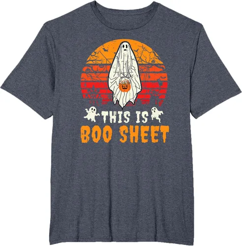 Vista 25 de Funny This Is Boo Sheet Spooky Ghost Halloween - Camiseta de disfraz de juego de palabras, Negro, S