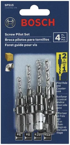 Vista 2 de Bosch SP515 - Juego de brocas avellanadoras con vástago hexagonal de 5 piezas #6#8#10#12 Replacement Tool Part Precision Drilling Durable