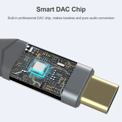 Vista 5 de Adaptador USB tipo C a conector de auriculares de 0.138 in, audio USB c compatible con iPhone 15/15 Pro/15 Plus/15 Pro Max, iPad Pro, MacBook