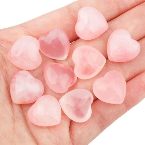 Vista 4 de Rockcloud Cristal curativo de 0.5 pulgadas, corazones de soplo y ángel de la guarda tallados, piedras de preocupación talladas para chakras, reiki