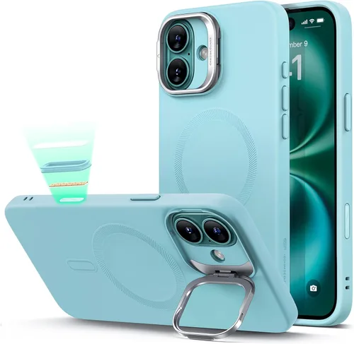 Vista 106 de ESR Funda para iPhone 13 Pro, compatible con MagSafe, protección de grado militar a prueba de golpes, soporte de anillo de cámara integrado, funda