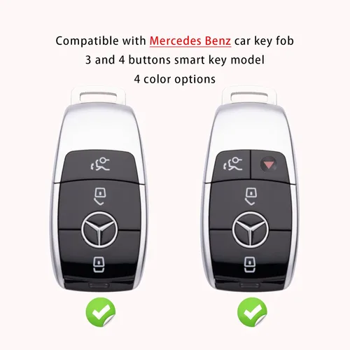 Vista 2 de Compatible con funda para llavero Mercedes Benz, accesorios azules