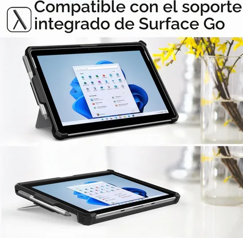 Vista 4 de MoKo Funda compatible con Microsoft Surface Go 4 / Surface Go 3 / Surface Go 2 / Surface Go Funda protectora todo en uno con soporte para bolígrafo