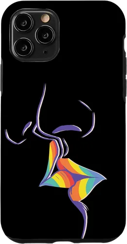 Vista 29 de Funda de regalo LGBT Lesbian Gay Pride LGBTQ Kiss Rainbow para iPhone 17