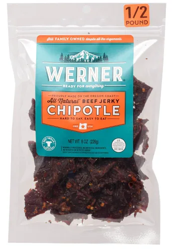 Vista 13 de Werner - Bocadillo de carne natural con ajo y carne seca – Bocadillo alto en proteínas, sin gluten, sin ingredientes artificiales, sin MSG añadido