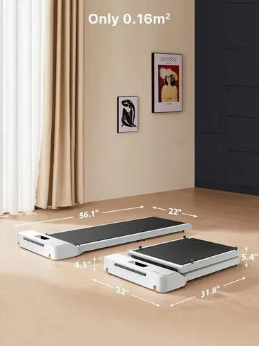 Vista 6 de WALKINGPAD Almohadilla plegable para oficina en casa, caminadora debajo del escritorio con control de velocidad adaptativo, diseño compacto