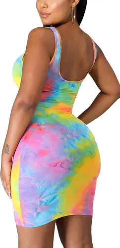 Vista 3 de ZonJie Womens Sexy Sundresses Basic Backless Bodycon Club Party Mini Dress