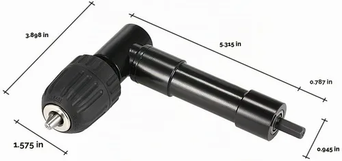Vista 4 de Extensión de curva de ángulo recto de 0.031-0.394 in Adaptador de accesorio de taladro inalámbrico de 90 grados