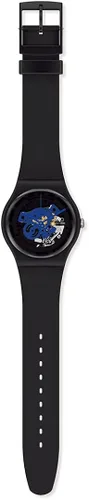 Vista 2 de Swatch Time to Blue Big Quartz BlackSkeleton Dial Unisex Reloj SO32B109, Moderno